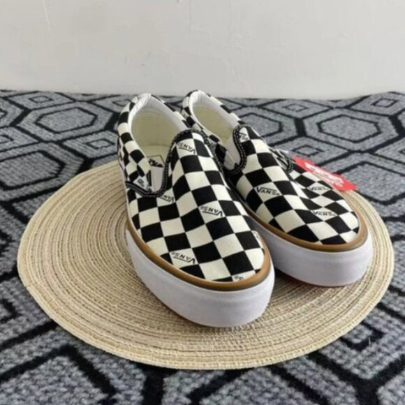 Canvas Slip On Shoes - VANS, Checkerboard Style - Picture 4 of 5